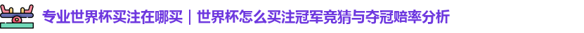 专业世界杯买注在哪买｜世界杯怎么买注冠军竞猜与夺冠赔率分析